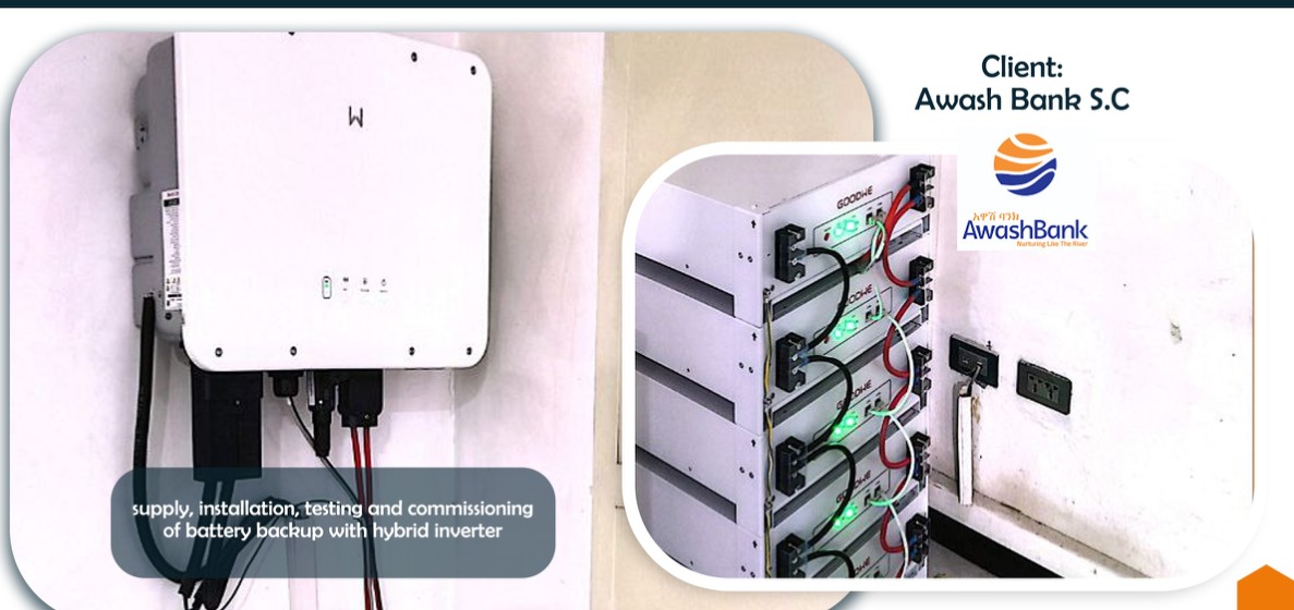 Battery Backup Storage with Hybrid Inverters for Awash Bank - Photo 1